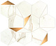 Мозаика Атлас Конкорд Италия Марвел Шайн/ Marvel Shine Calacatta Prestigio Gold Hex Shiny 25.1x29 A4WU