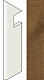 Ступень левая Атлас Конкорд Италия Хертвуд/ Heartwood Brandy Battiscopa Sag.Sx AMA0 7.2x30
