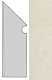 Ступень левая Атлас Конкорд Италия Коне/ Kone White Battiscopa Sag.Sx AUOY 7.2x30