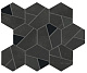 Мозаика Атлас Конкорд Италия Буст/ Boost Tarmac Mosaico Hex Black 25x28.5 AN7B