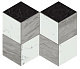 Мозаика Атлас Конкорд Италия Марвел Стоун/ Marvel Stone Mosaico Esagono Geo Cold Lappato 25.4x35.2 AS2L