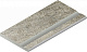 Бортик с выемкой закругленный Нордика Х2/ Nordica X2 Silver 30x60