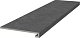 Ступень Kerama Marazzi KM6012G0141RGCF фронтальная клееная Касабланка HP антрацит матовый обрезной 33x119.5