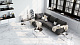 Комплект Estima MN01 Montis White (Ступень 33x120 непол. прямоугол. бортик с насечками + Подступенок 14,5x120)